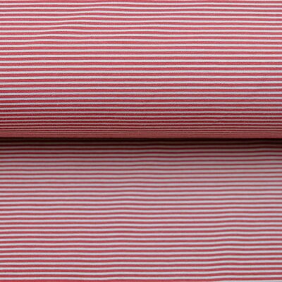 Bio Jersey Stoff Streifen Ringel magenta rot, Premiumqualität