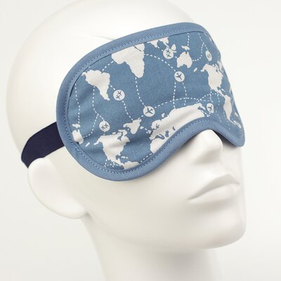Schlafmaske, Augenmaske, Schlafbrille - Flugrouten - HANDMADE IN GERMANY