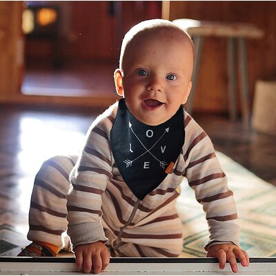 Lätzchen Schnullerkette Baby Dreieckstuch für Kinder, im Set mit Schnullerbox - Spucktuch Baby, Halstuch mit Druckknöpfen