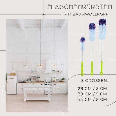 Flaschenbrste fr lange Flaschen, Reinigungsbrste fr Flaschen