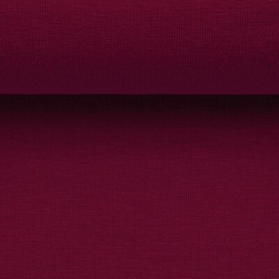 Hochwertiger Jersey Stoff uni, Markenware Swafing Vanessa bordeaux rot 0,5 m