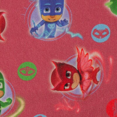 Lizenzstoff Swafing French Terry PJ Masks - Pyjamahelden, Catboy, Eulette, Gekko, beere